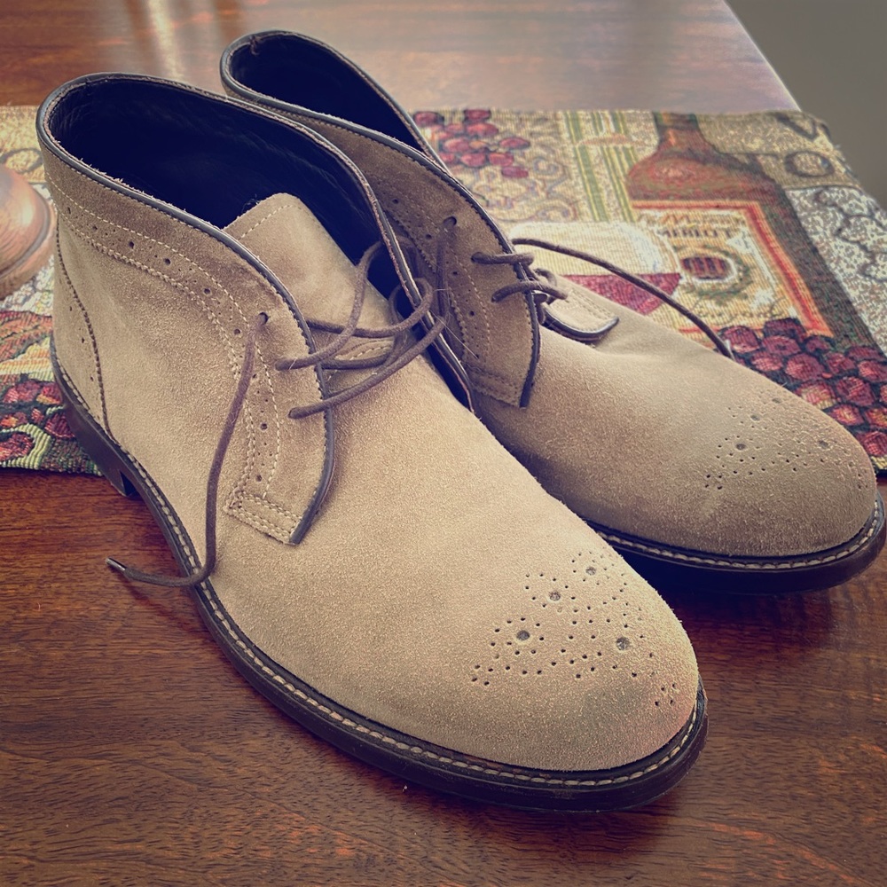 Johnston & Murphy Grey Suede Boot.